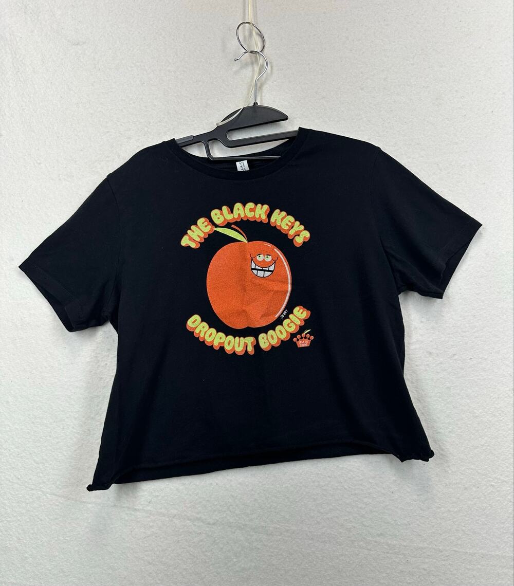 The Black Keys Dropout Boogie Rock T-Shirt Size Large Cropped Music Festival T